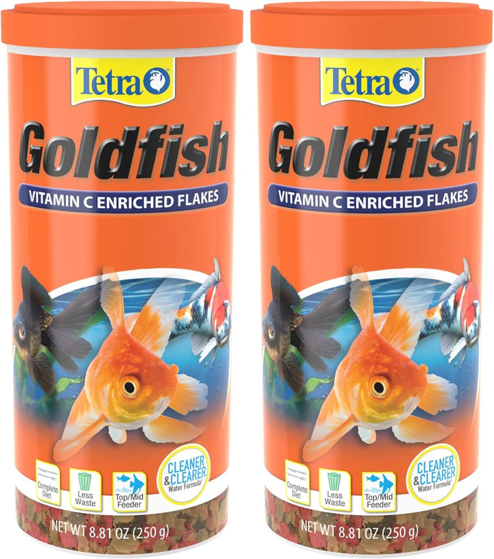 Goldfish Flakes, Nutritionally Balanced Diet for Aquarium Fish, Vitamin C Enriched Flakes, 7.06 Oz