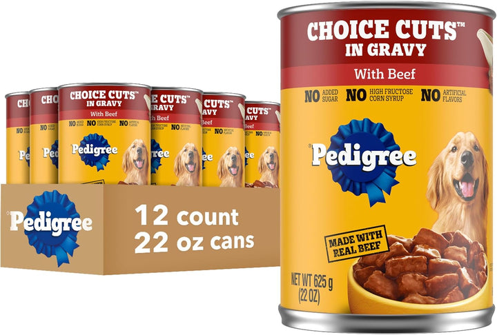 Choice Cuts in Gravy Adult Canned Soft Wet Dog Food, Beef & Country Stew, 13.2 Oz. Cans (12 Count, Pack of 1)