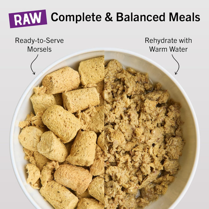 Freeze-Dried Raw Cat Dinner Morsels - Premium Chicken Recipe with 98% Cage-Free Meat & Organs - Natural Grain-Free Cat & Kitten Food - Made in USA - 3.5 Oz
