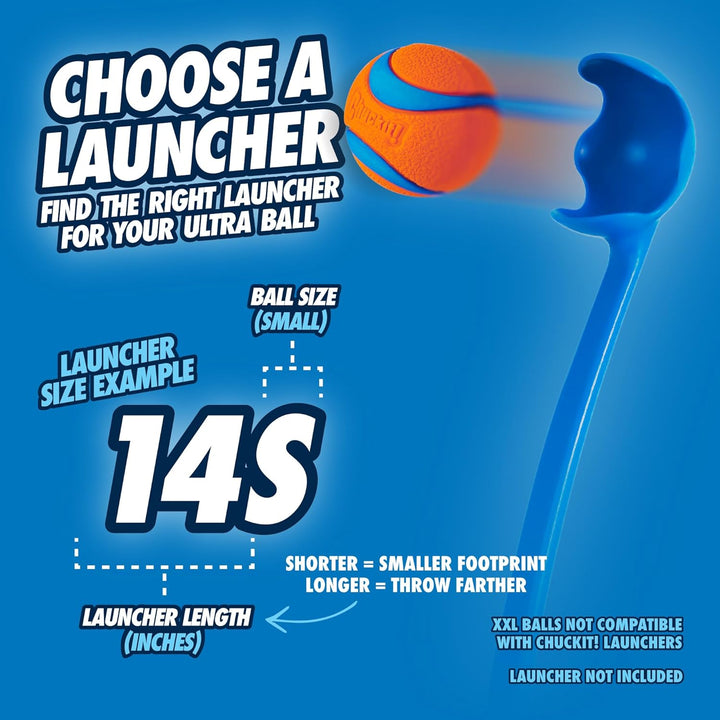Sport 14S Ball Launcher for Small Dogs, 14-Inch Manual Thrower with 2-Inch Ball, Fits Dogs up to 20 Lbs
