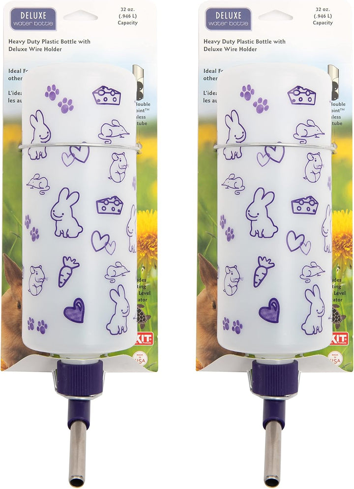32Oz Weather Resistant Water Bottles with Heavy Duty Mount for Rabbits and Ferrets (Rabbits)