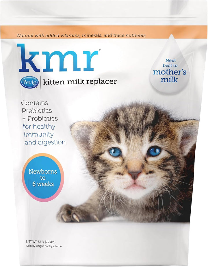 KMR Kitten Milk Replacer Powder - 6 Oz - Powdered Kitten Formula with Prebiotics, Probiotics & Vitamins for Kittens Newborn to Six Weeks Old - Easy to Digest