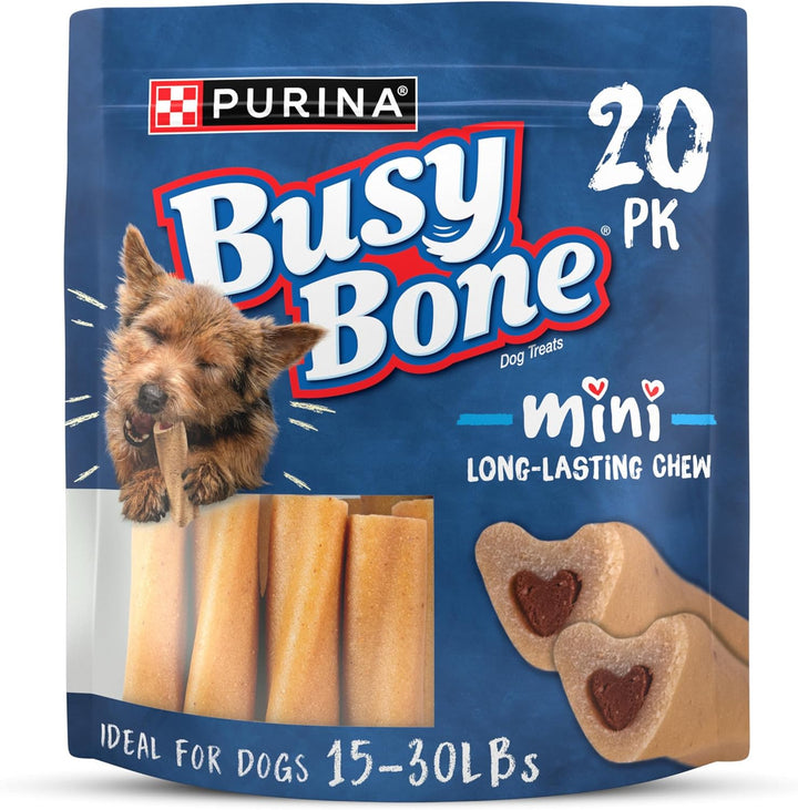 Bone Small Breed Adult Dog Chew Bone Treats, Mini - 20 Ct. Pouch