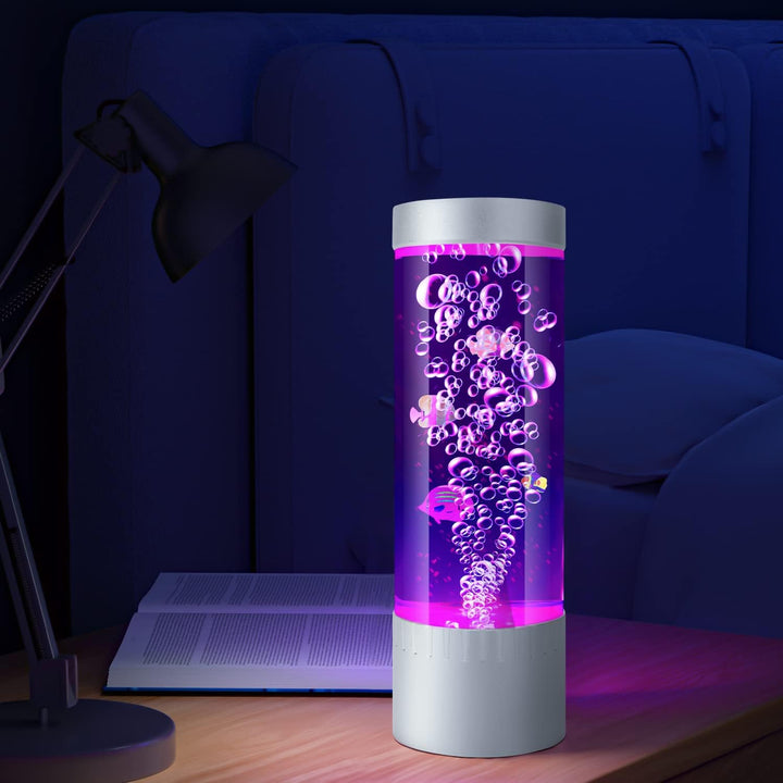 Bubble Fish Lamp, Sensory Bubble Tube Lamp, Artificial Fish Tank with Moving Fish, to Light up Your Life like a Lamp, Fish Tank Light and Aquarium Lamp, Excellent Gift for Kids & Adults