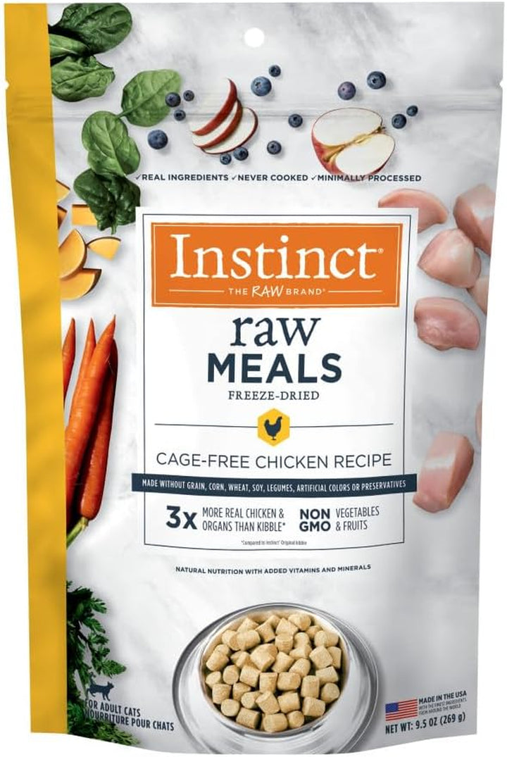 Raw Meals Freeze-Dried Chicken Cat Food, 9.5 Oz. Bag