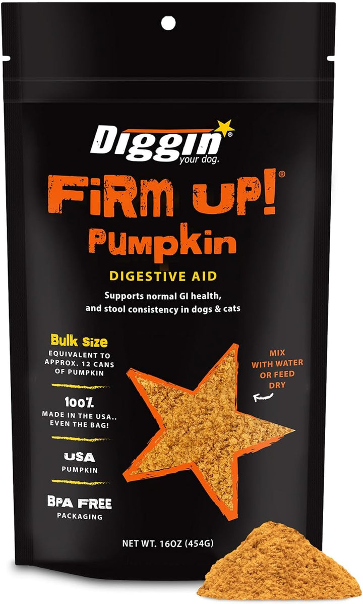 – Firm up Pumpkin for Dogs & Cats – Fiber Supplement with Pumpkin & Apple Fiber for Cat & Dog Digestive Support – Made in USA, 4 Oz