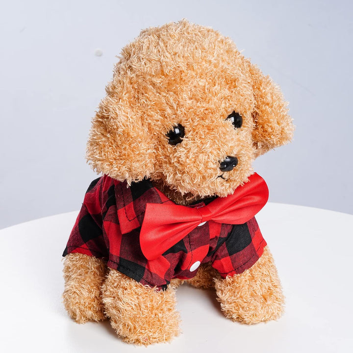 3 Pack Plaid Puppy Cat Shirt Cute Cat Shirt Dog Shirt for Extra Small Dogs Cats Birthday Party and Holiday Photo