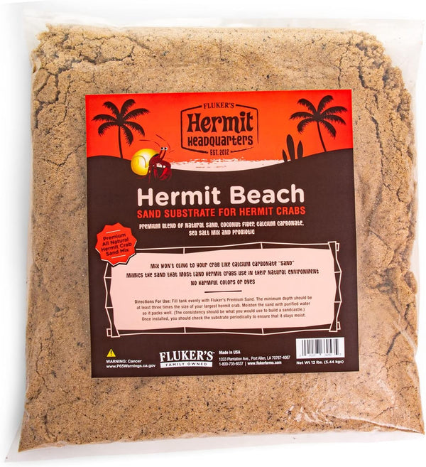 All-Natural Premium Sand Substrate Mixture for Hermit Crabs, 12Lbs