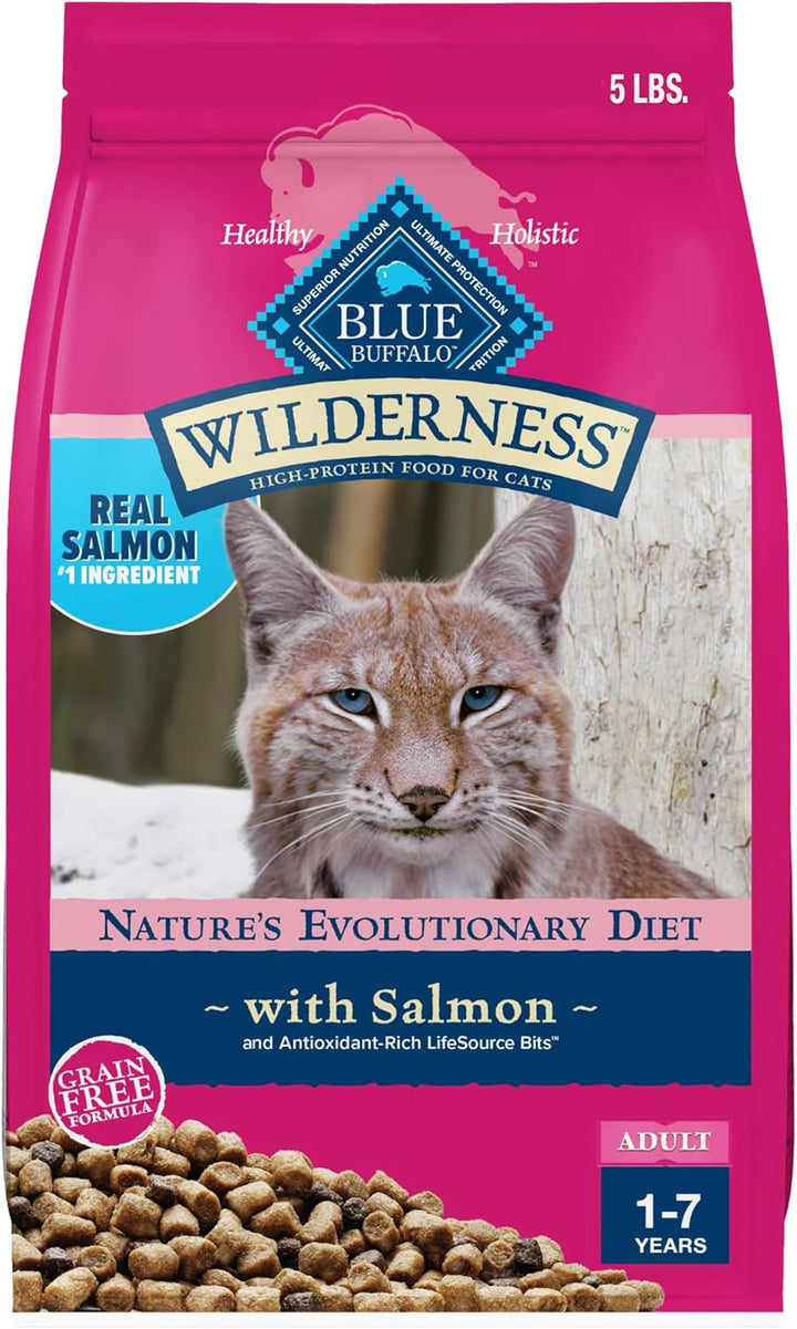 Wilderness Natural Adult Dry Cat Food, High-Protein and Grain-Free Diet, Supports Healthy Muscle Development and a Healthy Immune System, Chicken, 12-Lb. Bag