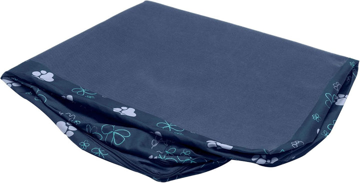 Replacement Dog Bed Cover Water-Resistant Indoor/Outdoor Logo Print Oxford Polycanvas Mattress, Washable - Stone Gray, Large