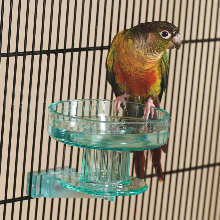 Quick Lock Bird Cage Bath for Lovebirds, Canaries, Finches, Parakeets, and Cockatiels and Other Small to Medium Feathered Friends (Pack of 1)