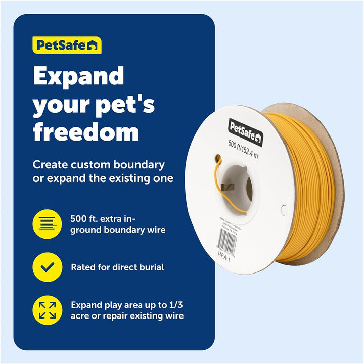 Underground Dog Fence Wire (500 Foot) Create Your  Boundary, Electric Dog Fence Wire (Yellow) - from the Parent Company of IFB