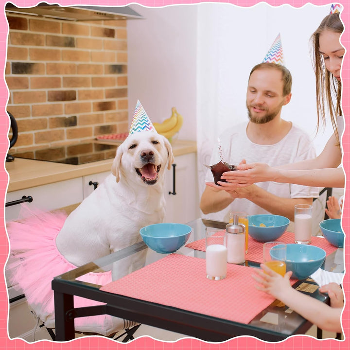Dog Tutu Tulle Tutu for Dogs Small Large Medium Puppy Dress Ballerina Costume Skirt for Halloween Puppy Cats Bunny Pet Outfit Birthday Wedding Party Photo Prop Supplies(Pink)