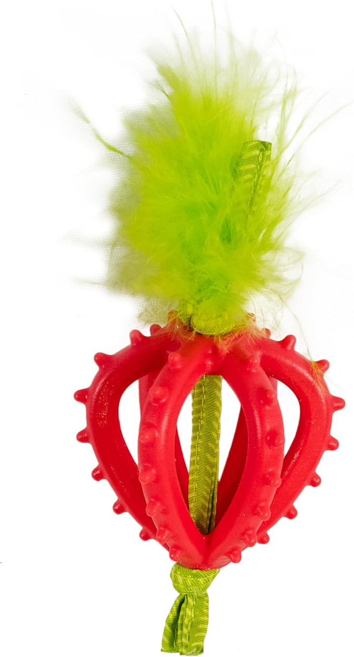 Kitty Chew Wheel, Dental Cat Toy with Catnip Oil, Teeth Cleaning, Healthy Chewing, Boredom Relief, Kicking & Batting for Kittens and Adult Cats, Purple