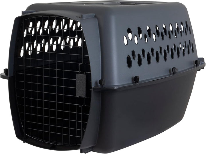 Pet Porter Fashion Dog Kennel 26", Parisian Blue & Black, for Pets 20-25Lbs, Made in USA