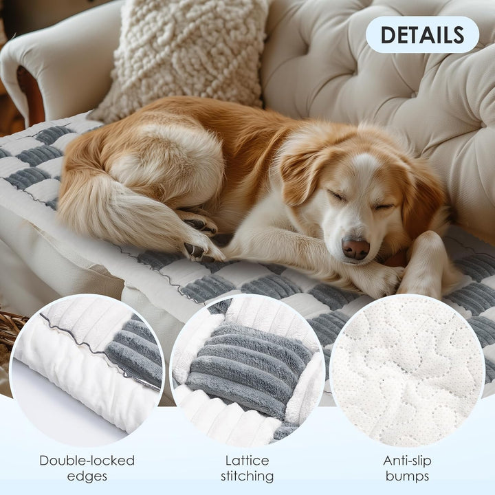 Dog Couch Cover Protector, Couch Covers for Sofa, Velvet Soft, Non Slip, Washable (Grey, 27.6 * 59.1Inch)