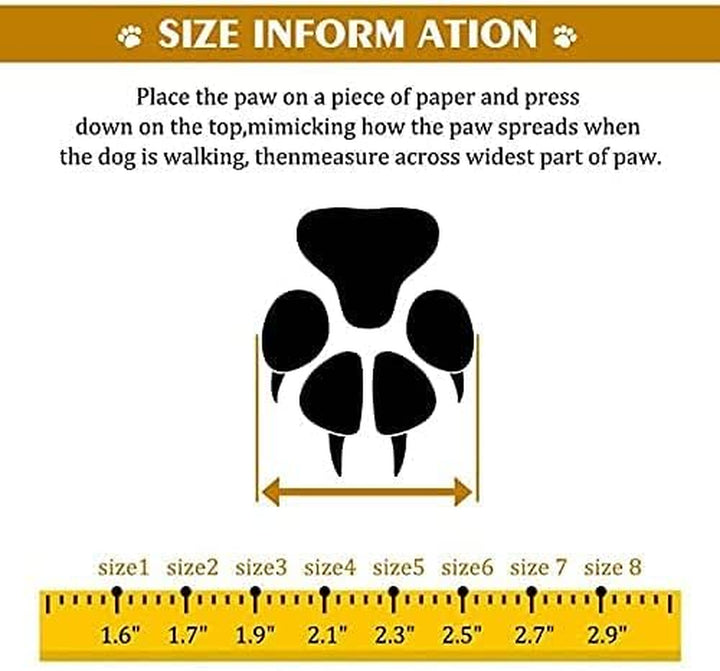 Dog Boots,Waterproof Dog Shoes,Dog Booties with Reflective Rugged Anti-Slip Sole and Skid-Proof,Outdoor Dog Shoes for Medium to Large Dogs 4Pcs-Size6