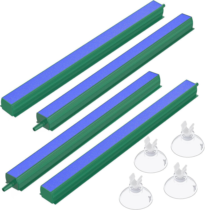 Aquarium Air Stone Bar Bubbler 4 Inch, Fish Tank Bubbler Stone with Plastic Base Square Oxygen Diffuser for Nano Air Pump Small Bucket and Fish Tank, 4 Pack