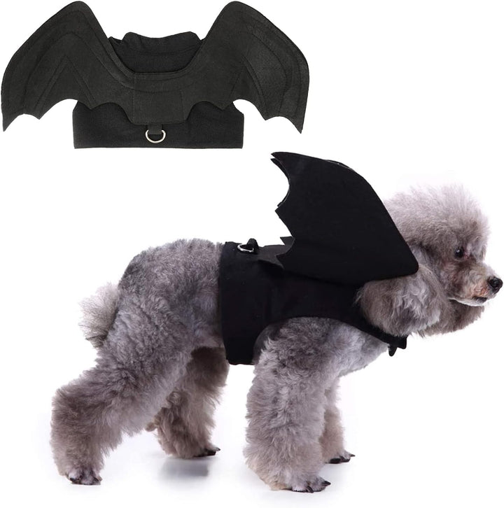 Bat Wings Pet Costume, Polyester Felt Cloth, Small, Halloween, Unisex, Durable, Easy to Clean, Bat Wings Costume for Small Dogs Cats