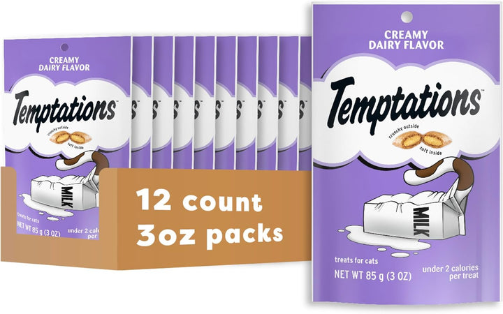 Classic Crunchy and Soft Cat Treats, Creamy Dairy Flavor, 16 Oz. Tub