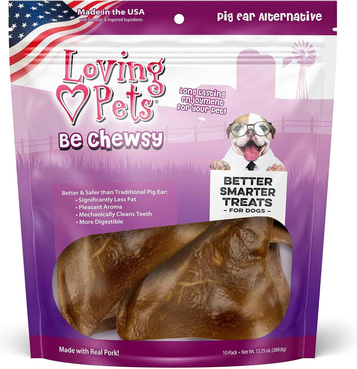 - Be Chewsy Pig Ear Alternative for Dogs Pig Ear Dog Treats for Small, Medium & Large Dogs (4 Pack)