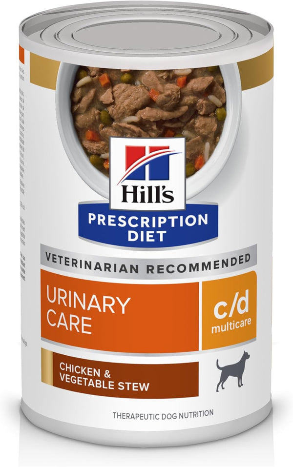 C/D Multicare Urinary Care Chicken & Vegetable Stew Wet Dog Food, Veterinary Diet, 12.5 Oz. Cans, 12-Pack