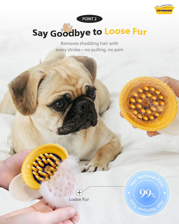 [] Cat Brush for Shedding Cats,Dogs, Kitten | Gentle Deshedding & Grooming Tool for Short or Long Hair | Safe Massage Brush for Sensitive Skin | Sturdy, Durable, and Portable