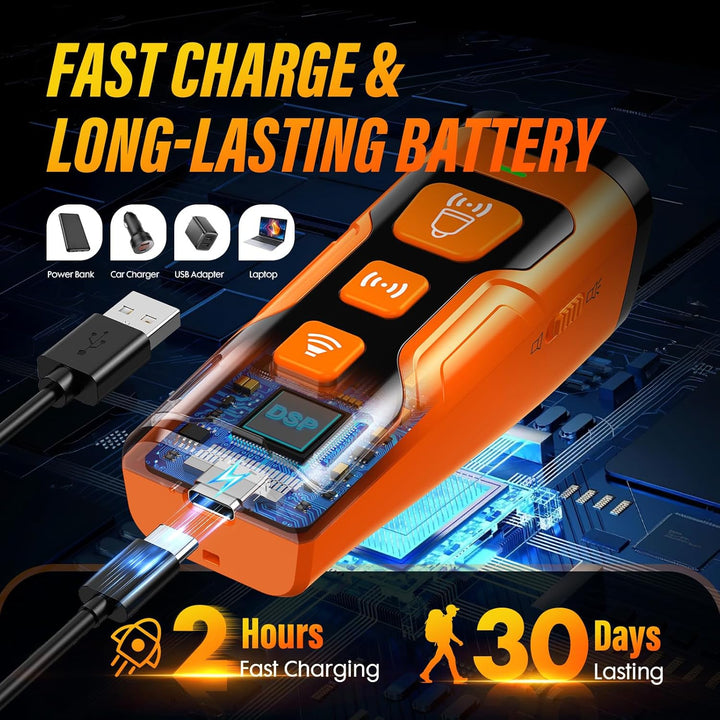 Dog Bark Deterrent Device, 3X Ultrasonic anti Barking, 6 Training Modes 23 FT Range Barks No More Indoors Outdoors Behavior Correct Safe & Humane Rechargeable Compact Bark Control for Dogs