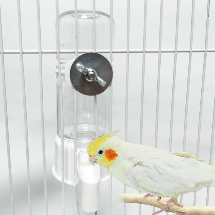 Automatic Pet Bird Water Feeder, Water Dispenser for Cage, Bird Cage Suspended Automatic Pet Water Feeder, Parrot Feeders for Parakeet Budgie Cockatiel Lovebirds Canary Finch