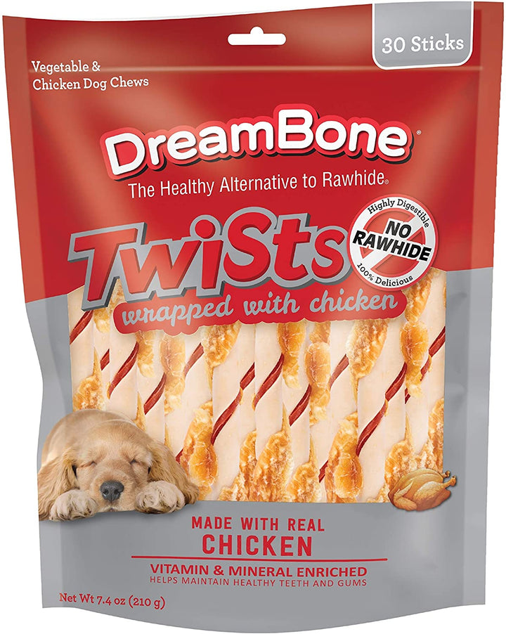 Twist Sticks, Made with Real Chicken, Rawhide-Free Chews for Dogs, 50 Count