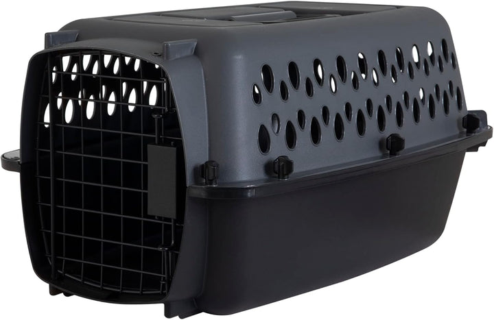 Pet Porter Fashion Dog Kennel 26", Parisian Blue & Black, for Pets 20-25Lbs, Made in USA