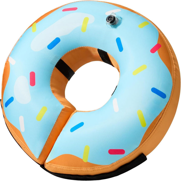 Inflatable Dog Cone Collar Alternative, Soft Dog Cone for Small Medium Large Dogs and Cats, Neck Recovery Ecollar Donut Collar after Surgery (Large, Blue)