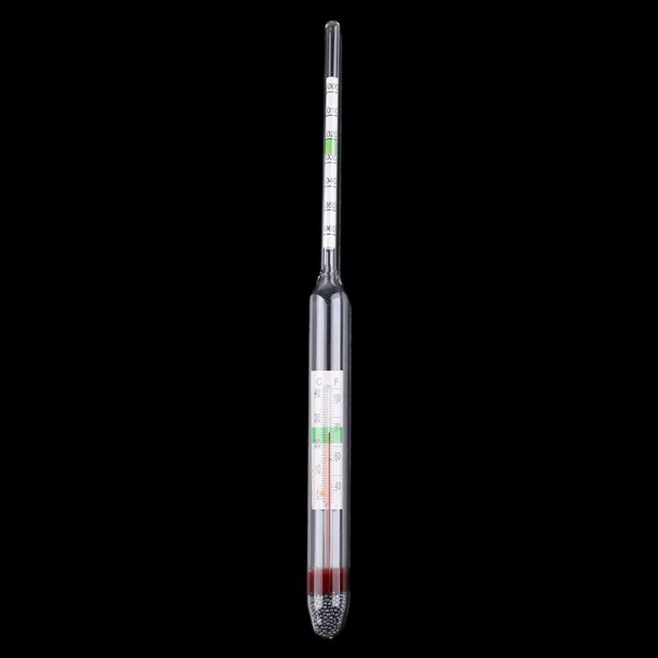 Glass Aquarium Hydrometer with Built-In Thermometer Marine Floating Salt Water Salinity Tester 1.000-1.060 7.87In