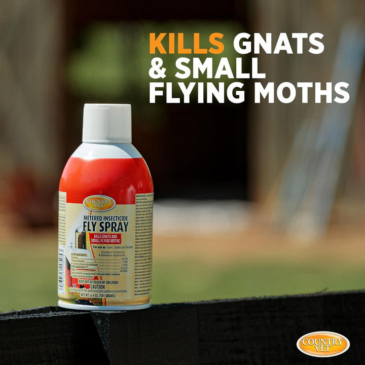 Metered Insecticide Fly Spray - 6.4 Oz (Case of 12) - 342050CVA - Kills GNATS and Small Flying Moths