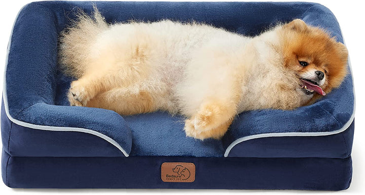 Orthopedic Dog Beds Large Sized Dog - Washable Large Dog Cat Bed Waterproof, Comfort Dogs Couch Sofa with Washable Removable Cover, Pet Bed with Nonskid Bottom, Grey, 35"