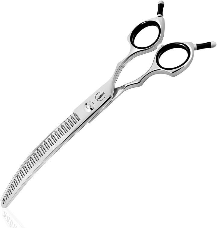 Dog Grooming Scissors, Curved Scissors for Dog Grooming, 6.5 Inch, 30 Degree of Curved Blade,Light Weight, Pet Shears for Trimming Face and Paws.