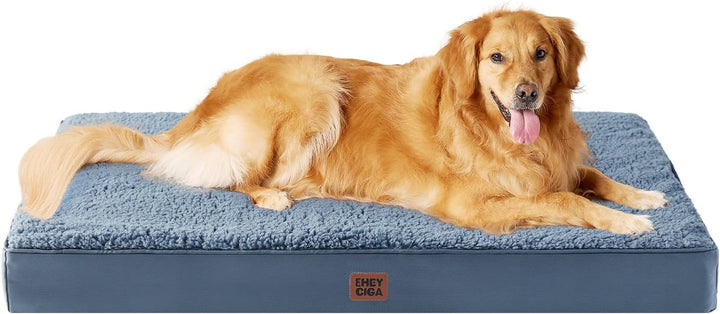 Orthopedic XL Dog Beds for Extra Large Dogs with Removable Washable Cover for Crate, Grey, 41X27
