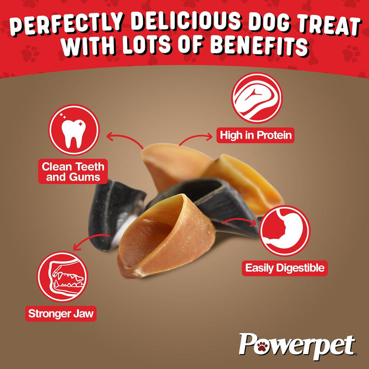 100% Natural Cow Hooves for Dogs – Durable Chews & Dental Treats for All Dog Breeds & Sizes, Helps Reduce Tartar & Boredom, Large Hoofs for Chewing, Supports Clean Teeth & Gums, 5 Pack