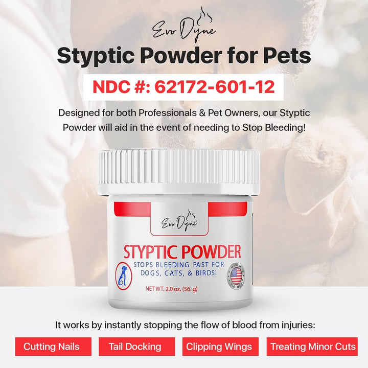 Styptic Powder for Dogs, Cats, and Birds (2 Oz) by  | Fast-Acting Blood Stop for Pets | Quick Stop Bleeding Powder for Dog Nail Clipping, Grooming, Cuts and More (1-Pack)