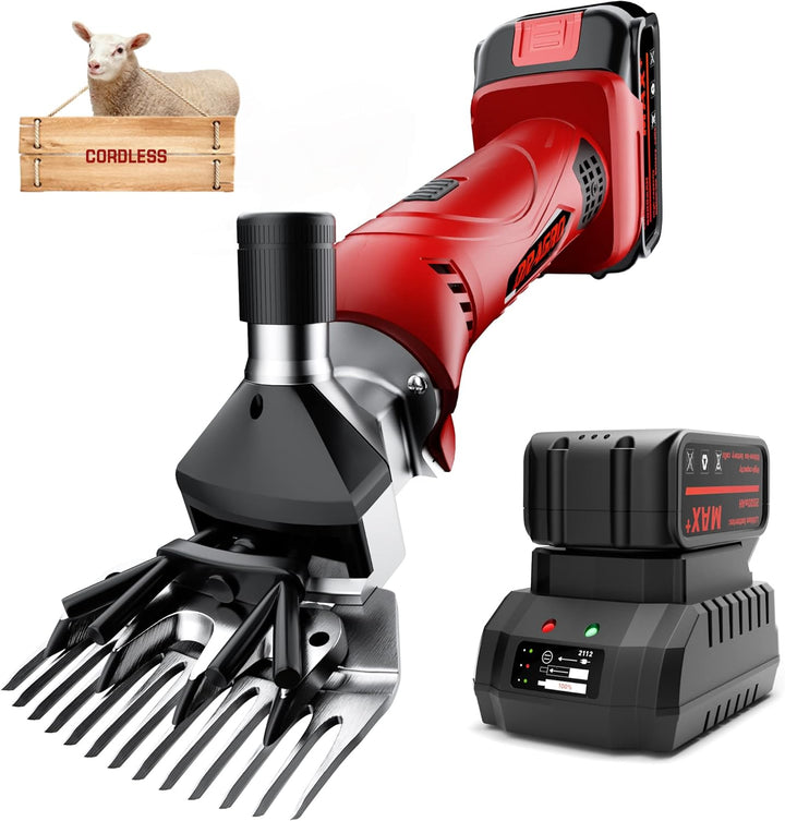 Sheep Clippers 600W, Professional Animal Shearing Machine, Farm Livestock Grooming Kit, Heavy Duty Electric Clippers for Thick Coat Animals (Sheep Clippers-600W)