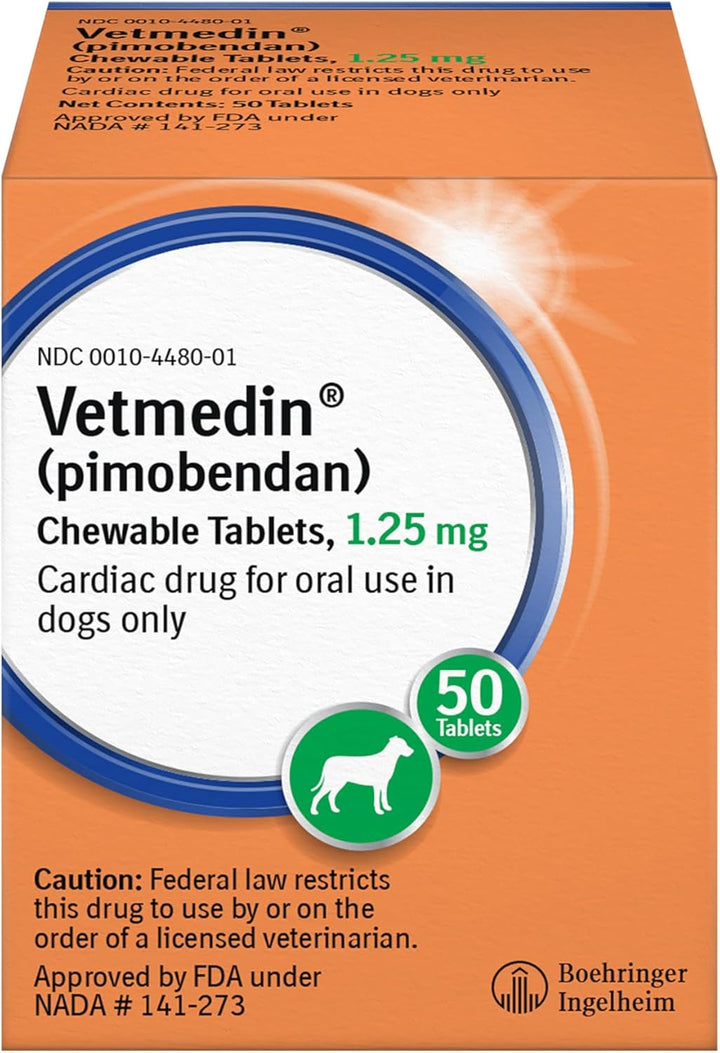 ® (Pimobendan) Chewable Tablets for Dogs, 1.25 Mg, Inodilator, 50Ct
