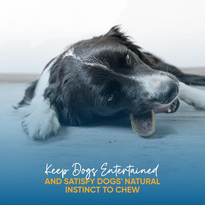 | Hooves for Dogs (25 Count) | 100% Natural Long-Lasting Beef Dog Treats Made from Beef Hoof | from Free Range, Grass Fed Cattle with NO Additives, Coloring or Chemicals.