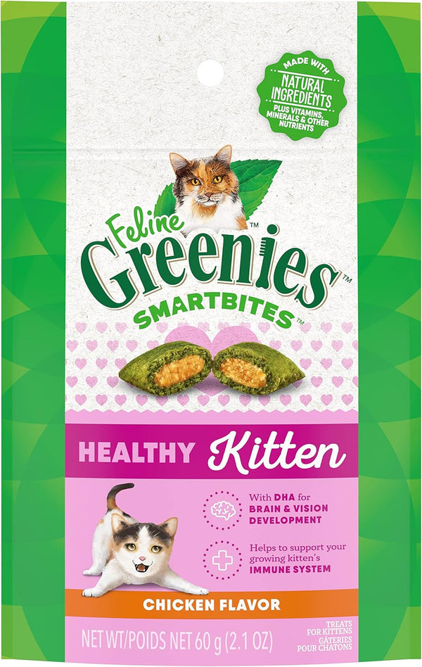 Feline Smartbites Healthy Kitten Treats, Chicken Flavor, 2.1 Oz Pack