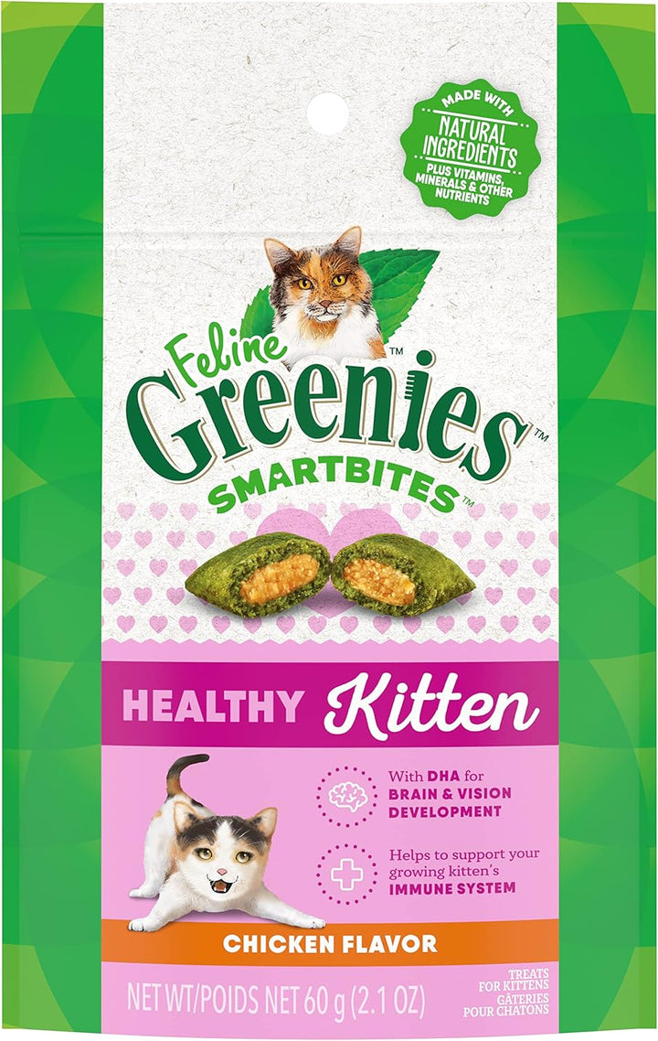 Feline Smartbites Healthy Kitten Treats, Chicken Flavor, 2.1 Oz Pack