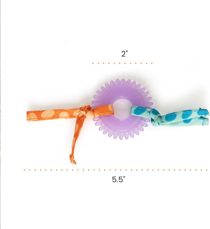 Kitty Chew Wheel, Dental Cat Toy with Catnip Oil, Teeth Cleaning, Healthy Chewing, Boredom Relief, Kicking & Batting for Kittens and Adult Cats, Purple