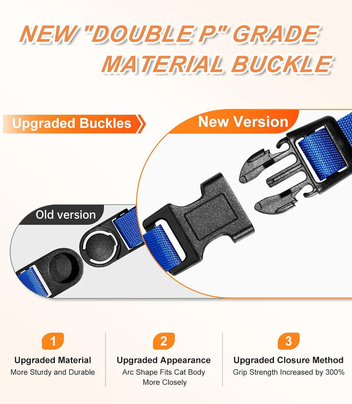 Cat Harness and Leash Set [ MAX Safety Third Generation ] Escape Proof Soft Adjustable Cat Leash Breathable Comfortable Vest Easy to Wear Kitten Harness for Outdoor Walking Black