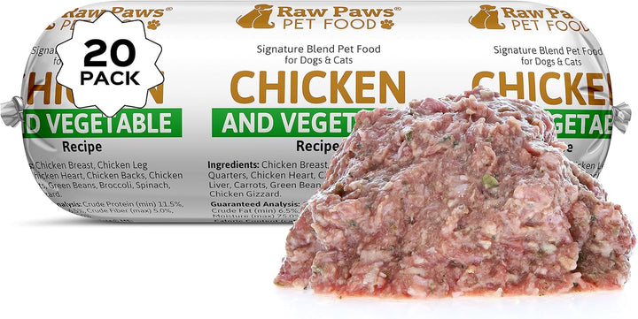 Signature Blend Pet Food for Dogs & Cats - Goat Recipe, 1-Lb Rolls (20 Pack) - Fresh Raw Pet Food Made in USA, Natural Dog Food Rolls, Small-Batch Frozen Goat Dog Food, Raw Frozen