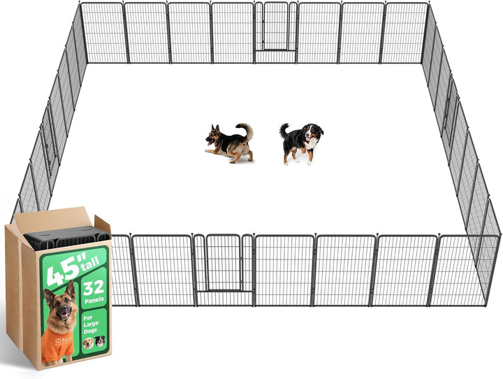 Rollick Unleashed Dog Playpen for Indoor, Yard, RV Camping, 24 Inch 8 Panels for Small and Puppy Dogs, Black│Patented