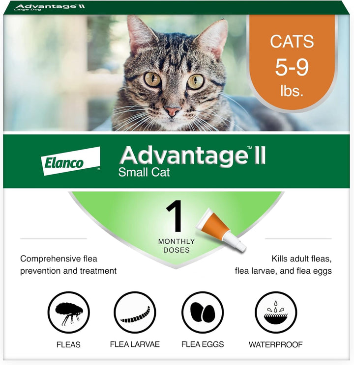 II Small Cat Vet-Recommended Flea Treatment & Prevention | Cats 5-9 Lbs. | 2-Month Supply