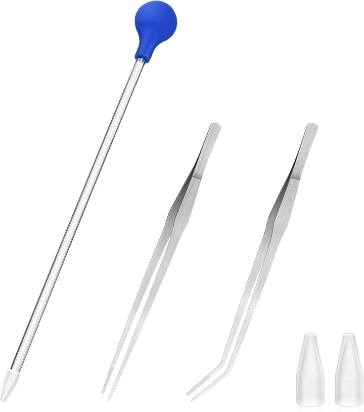 18.5 in Long Pipette for Fish Tank Coral Food Feeder Long Syringe Aquarium Coral Feeding Tube for Marine Fish Reef Aquatic Plant Spider Snake Lizard